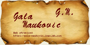 Gala Mauković vizit kartica